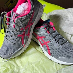 New Women's ASICS GEL-Contend 6 Running Sneaker Sheet Rock/Diva Pink 11